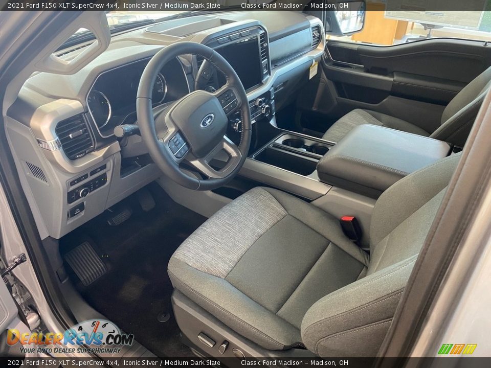 2021 Ford F150 XLT SuperCrew 4x4 Iconic Silver / Medium Dark Slate Photo #12