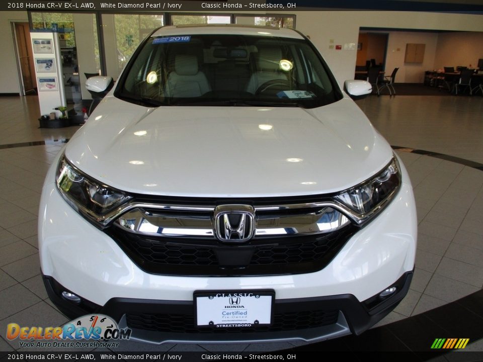2018 Honda CR-V EX-L AWD White Diamond Pearl / Ivory Photo #2