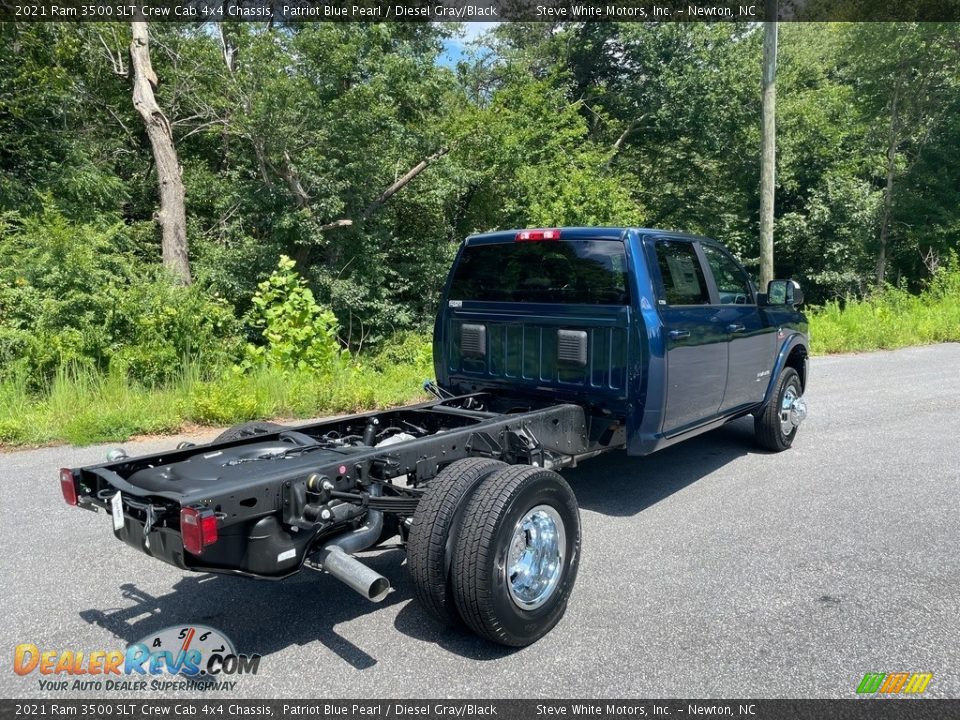 2021 Ram 3500 SLT Crew Cab 4x4 Chassis Patriot Blue Pearl / Diesel Gray/Black Photo #6