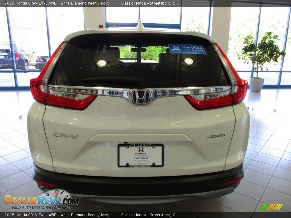 2018 Honda CR-V EX-L AWD White Diamond Pearl / Ivory Photo #8
