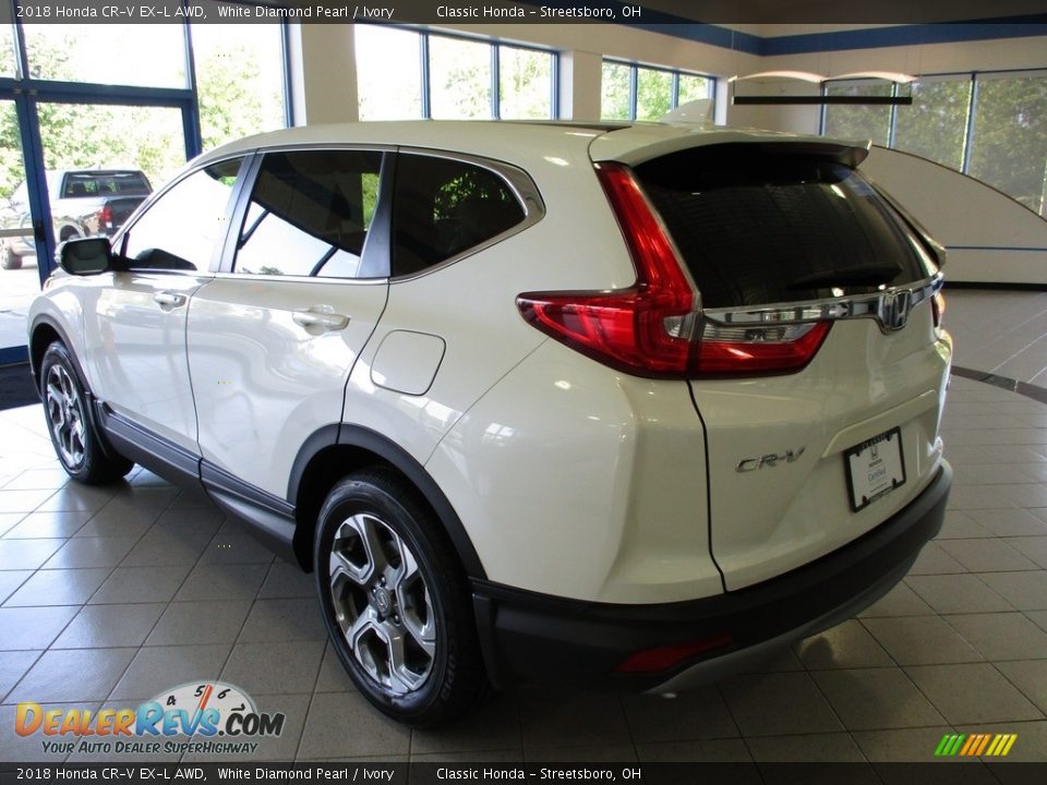 2018 Honda CR-V EX-L AWD White Diamond Pearl / Ivory Photo #9