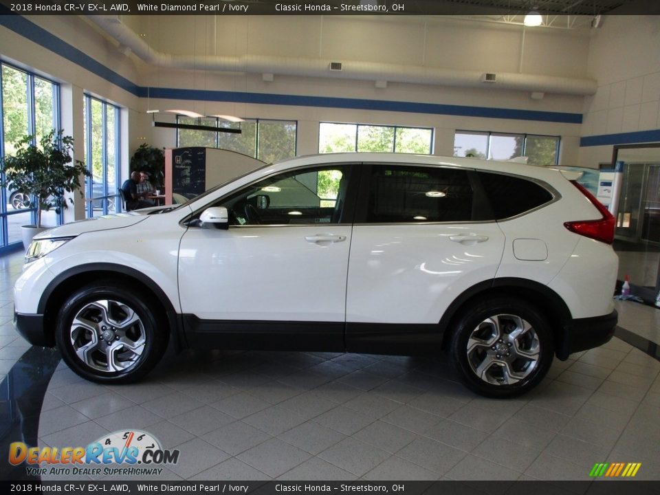 2018 Honda CR-V EX-L AWD White Diamond Pearl / Ivory Photo #10