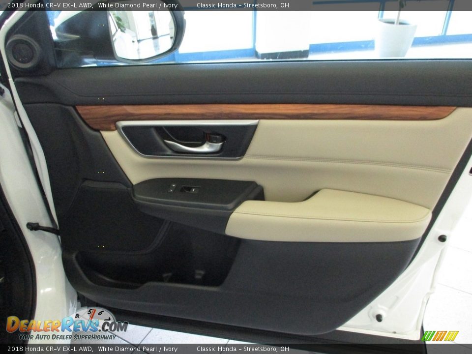 2018 Honda CR-V EX-L AWD White Diamond Pearl / Ivory Photo #14