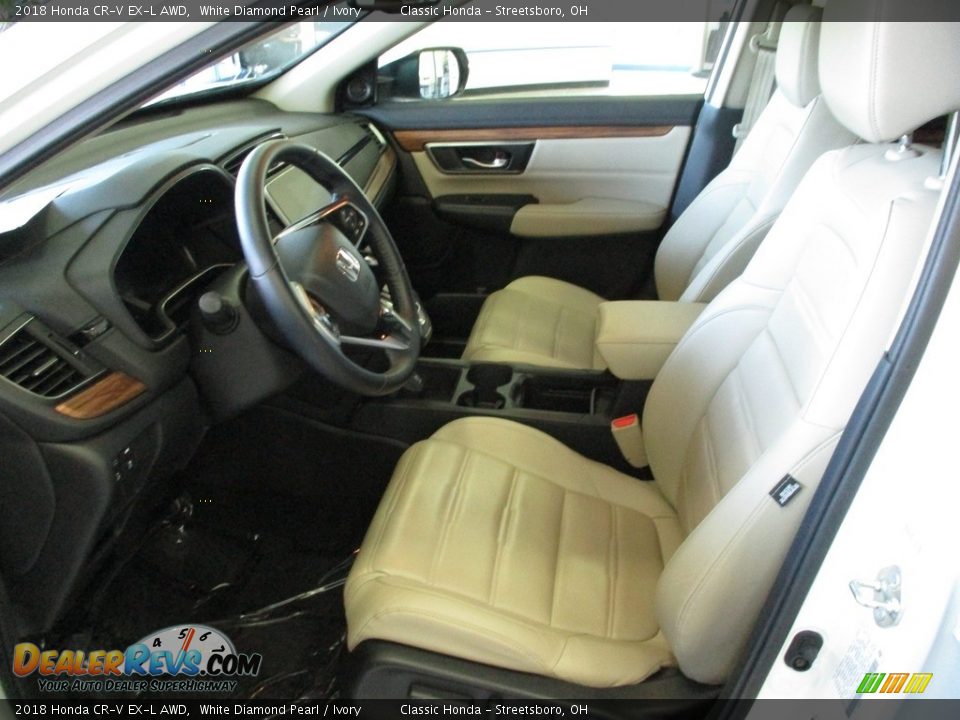 2018 Honda CR-V EX-L AWD White Diamond Pearl / Ivory Photo #28