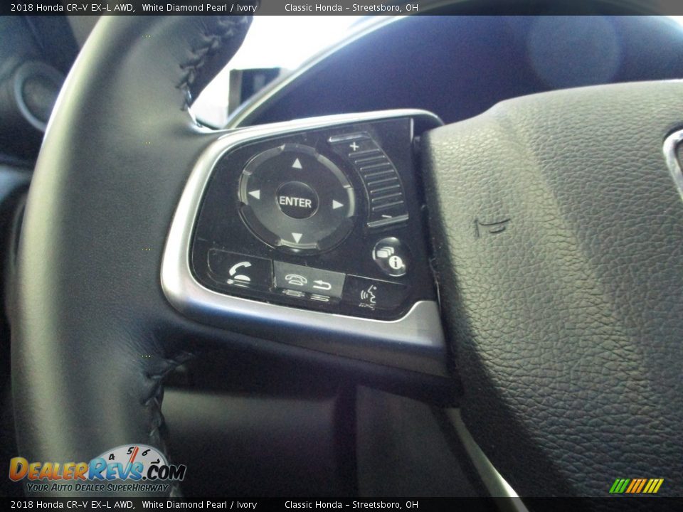 2018 Honda CR-V EX-L AWD White Diamond Pearl / Ivory Photo #31
