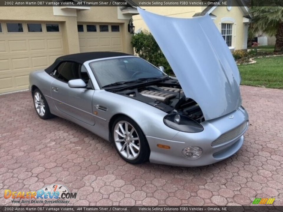 2002 Aston Martin DB7 Vantage Volante AM Titanium Silver / Charcoal Photo #12