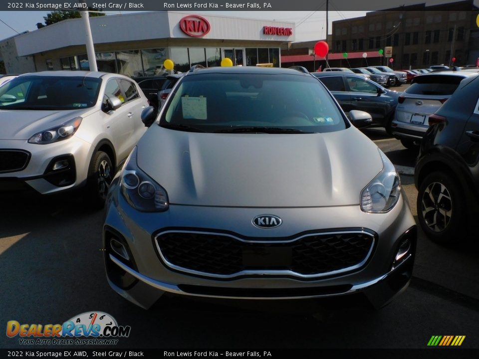 2022 Kia Sportage EX AWD Steel Gray / Black Photo #2