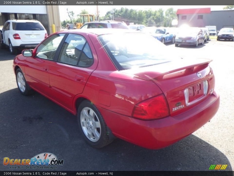 2006 Nissan Sentra 1.8 S Code Red / Sage Photo #4