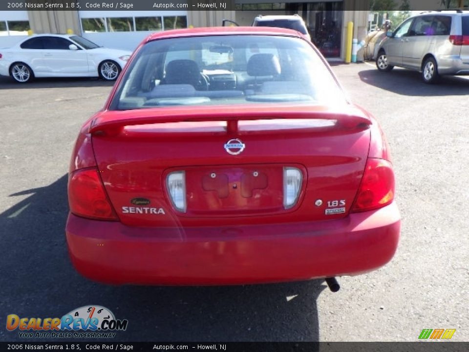 2006 Nissan Sentra 1.8 S Code Red / Sage Photo #5