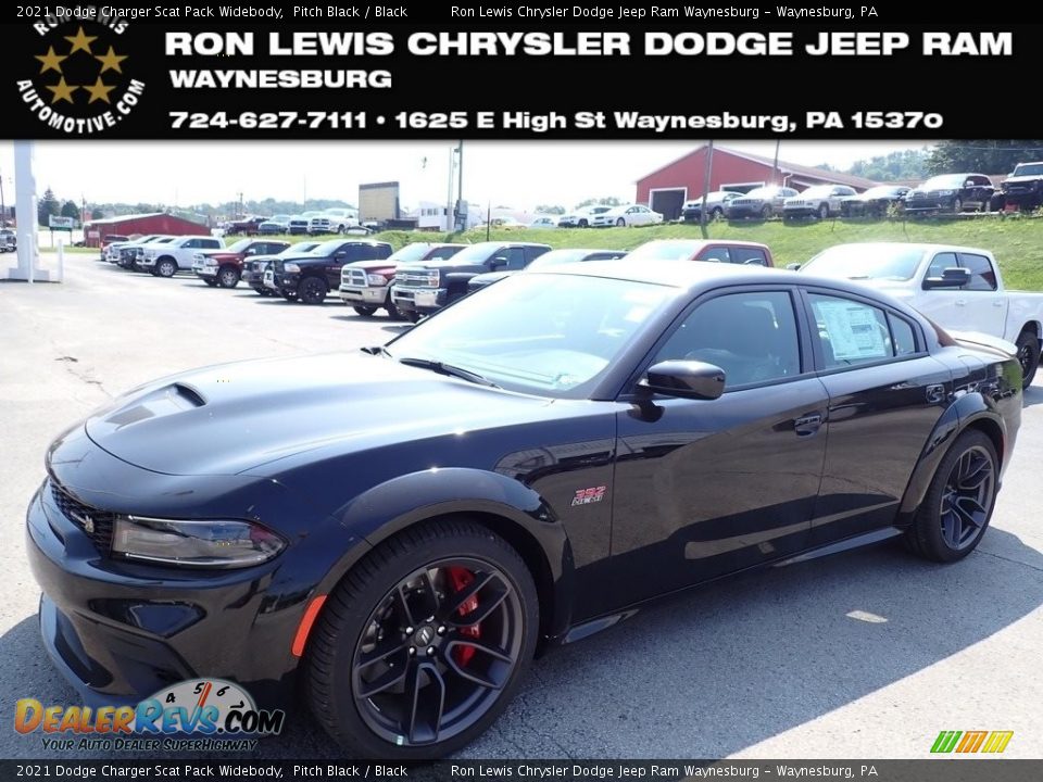2021 Dodge Charger Scat Pack Widebody Pitch Black / Black Photo #1