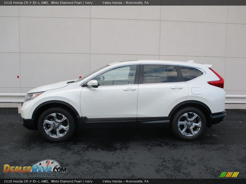 2018 Honda CR-V EX-L AWD White Diamond Pearl / Ivory Photo #2