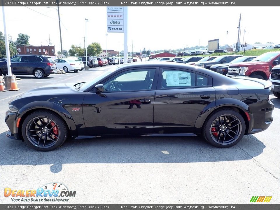 Pitch Black 2021 Dodge Charger Scat Pack Widebody Photo #2