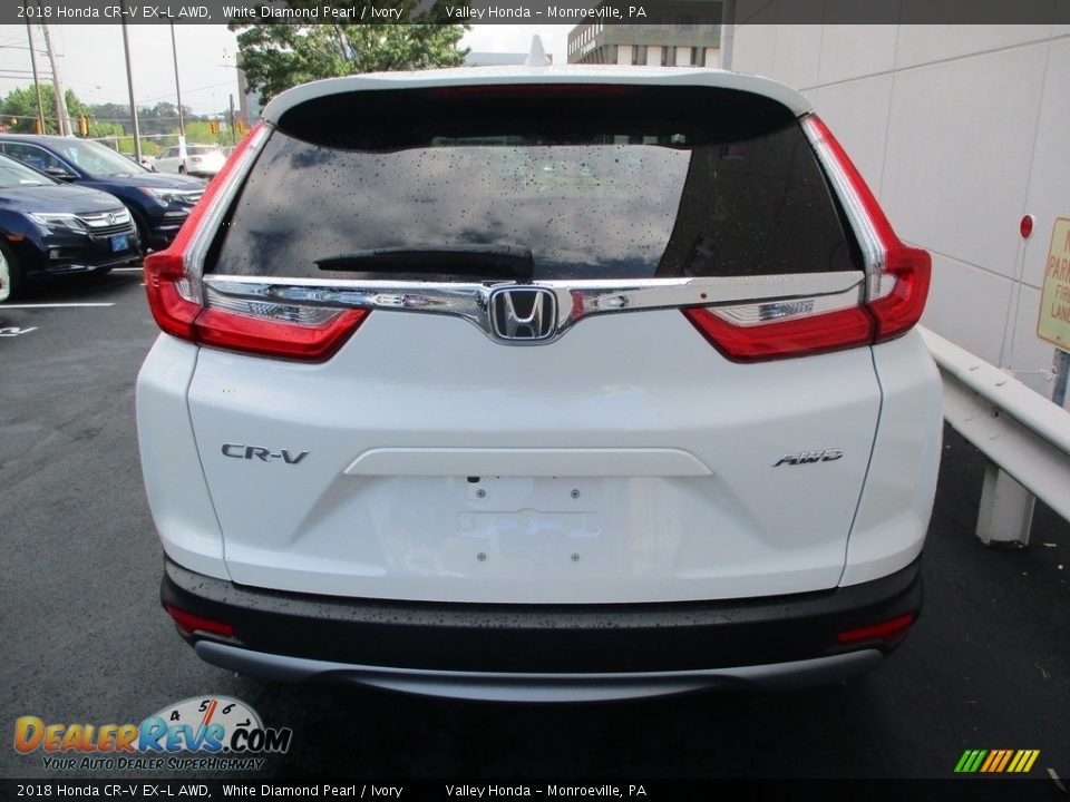 2018 Honda CR-V EX-L AWD White Diamond Pearl / Ivory Photo #4