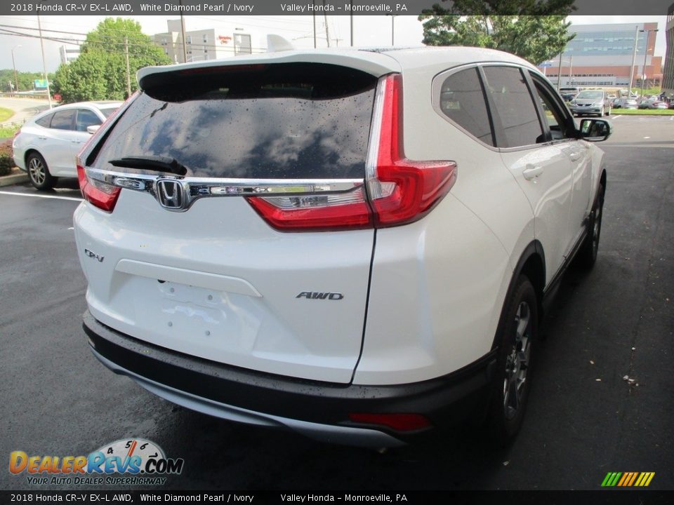 2018 Honda CR-V EX-L AWD White Diamond Pearl / Ivory Photo #5