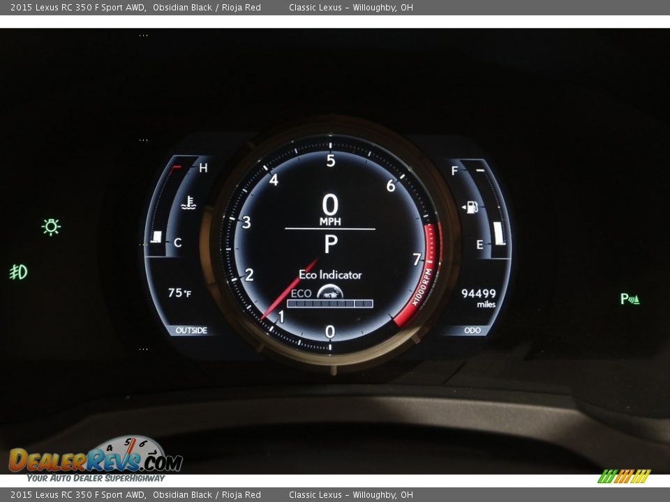 2015 Lexus RC 350 F Sport AWD Gauges Photo #8