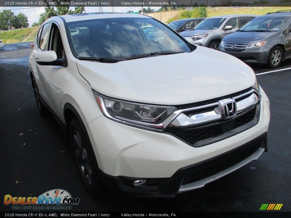 2018 Honda CR-V EX-L AWD White Diamond Pearl / Ivory Photo #7