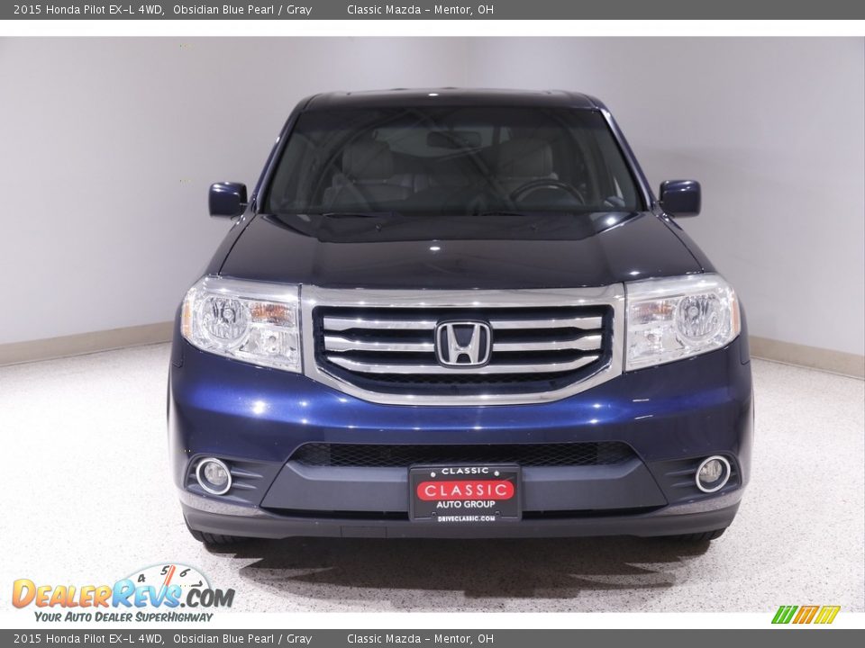 2015 Honda Pilot EX-L 4WD Obsidian Blue Pearl / Gray Photo #2