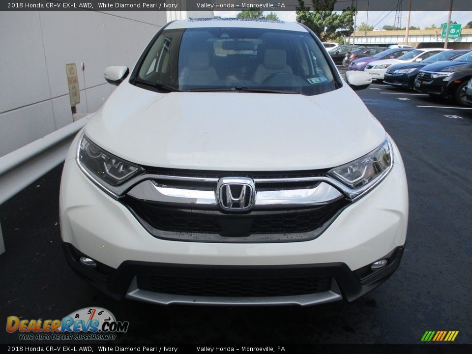 2018 Honda CR-V EX-L AWD White Diamond Pearl / Ivory Photo #8