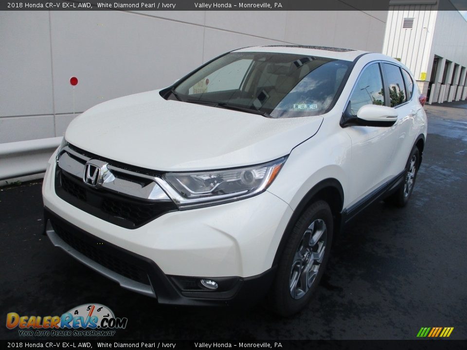 2018 Honda CR-V EX-L AWD White Diamond Pearl / Ivory Photo #9