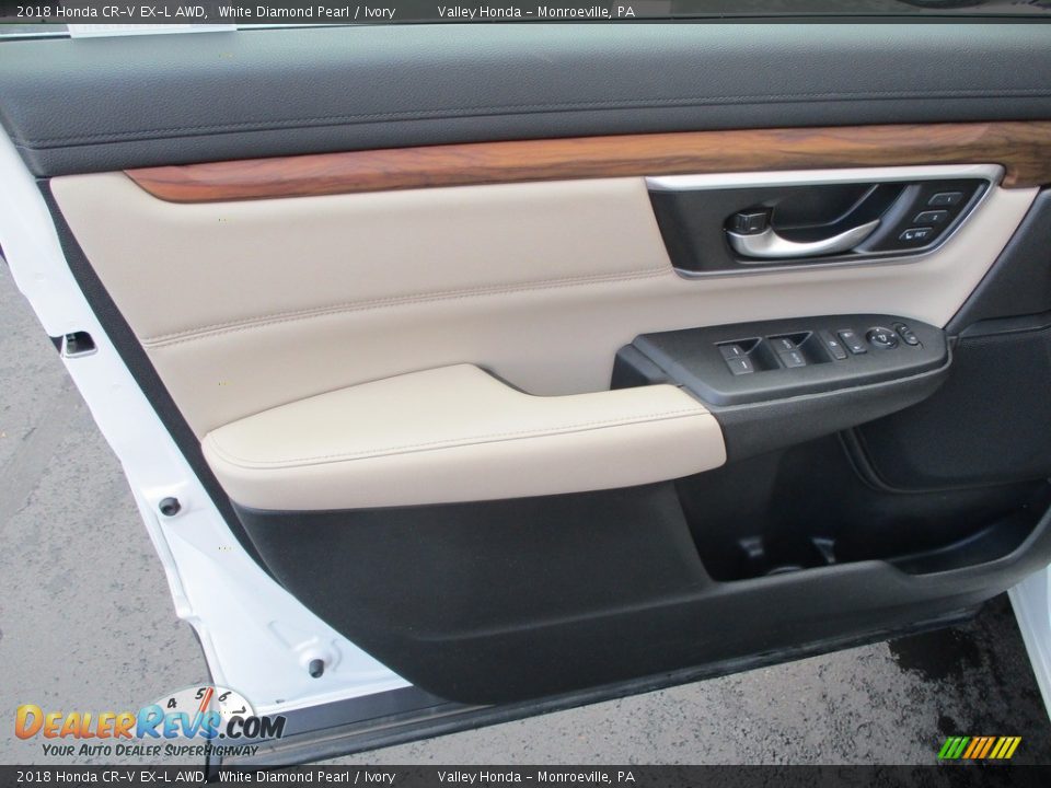2018 Honda CR-V EX-L AWD White Diamond Pearl / Ivory Photo #10