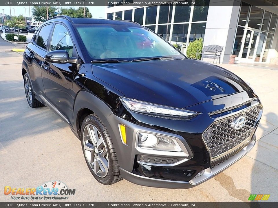 2018 Hyundai Kona Limited AWD Ultra Black / Black Photo #9