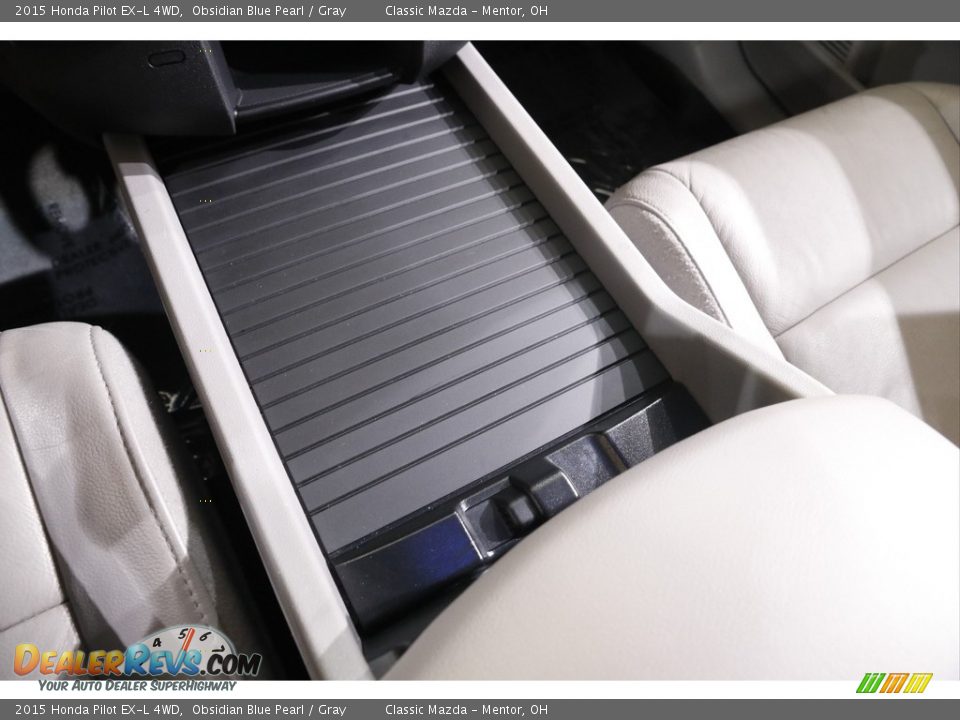 2015 Honda Pilot EX-L 4WD Obsidian Blue Pearl / Gray Photo #13