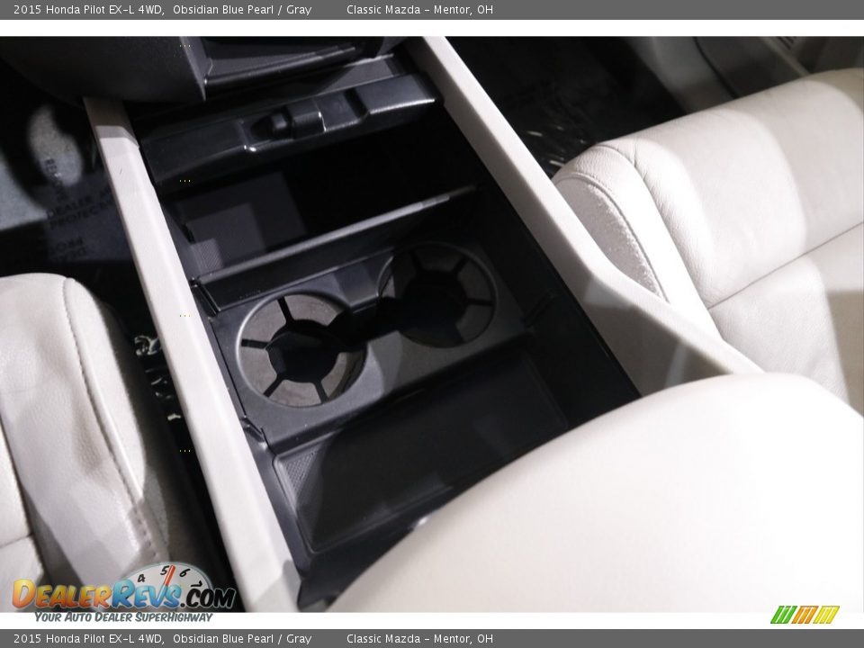 2015 Honda Pilot EX-L 4WD Obsidian Blue Pearl / Gray Photo #14