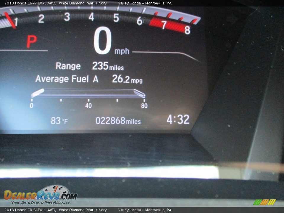 2018 Honda CR-V EX-L AWD White Diamond Pearl / Ivory Photo #20