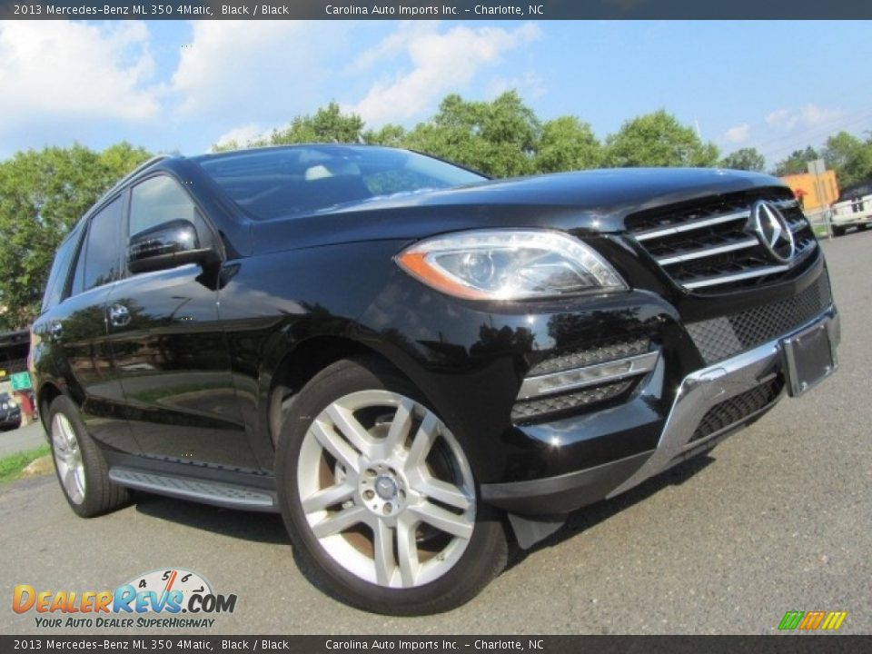 2013 Mercedes-Benz ML 350 4Matic Black / Black Photo #1