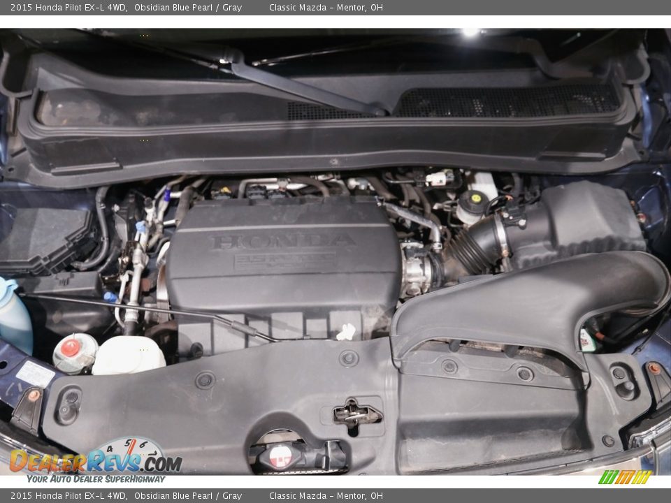 2015 Honda Pilot EX-L 4WD Obsidian Blue Pearl / Gray Photo #20