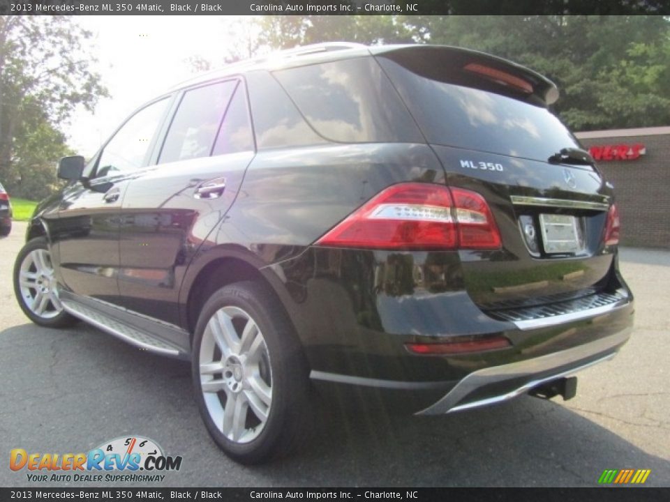 2013 Mercedes-Benz ML 350 4Matic Black / Black Photo #8