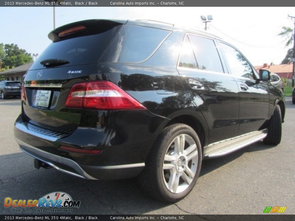 2013 Mercedes-Benz ML 350 4Matic Black / Black Photo #10