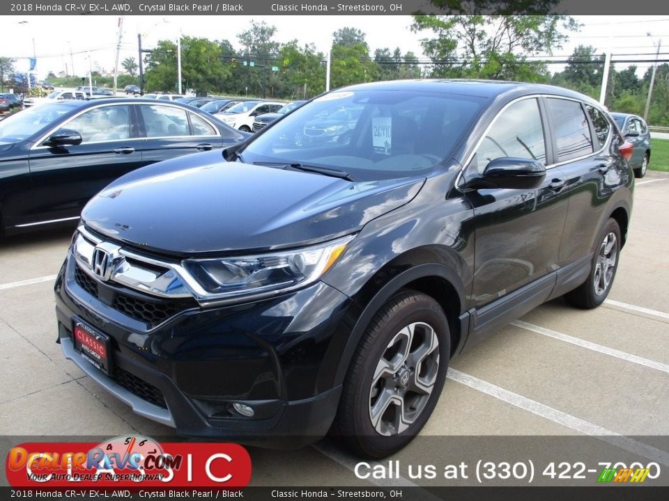 2018 Honda CR-V EX-L AWD Crystal Black Pearl / Black Photo #1