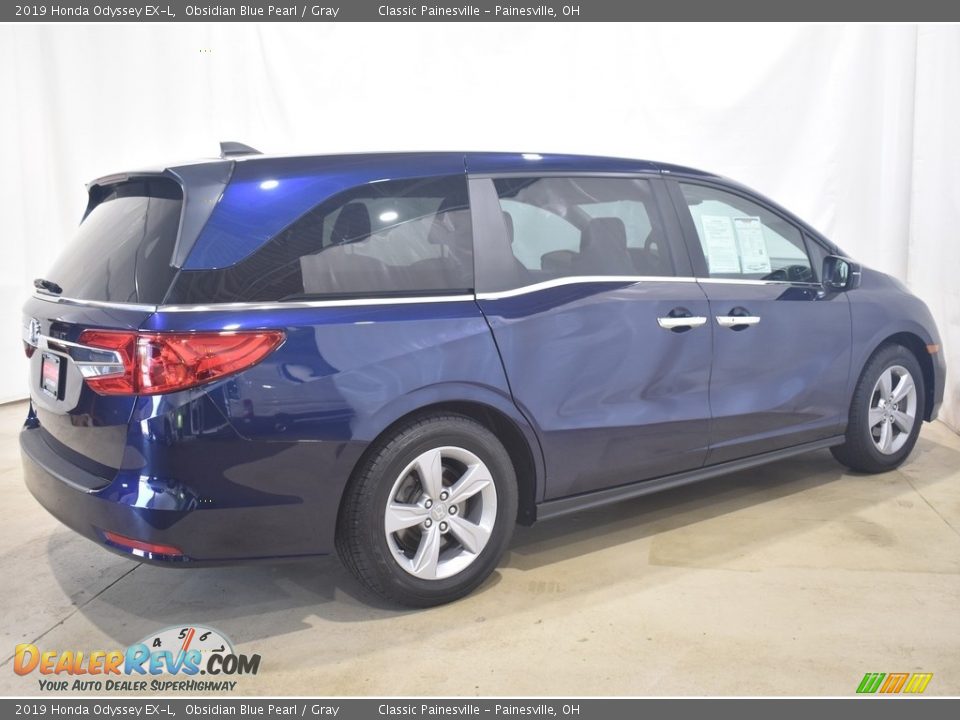 2019 Honda Odyssey EX-L Obsidian Blue Pearl / Gray Photo #2