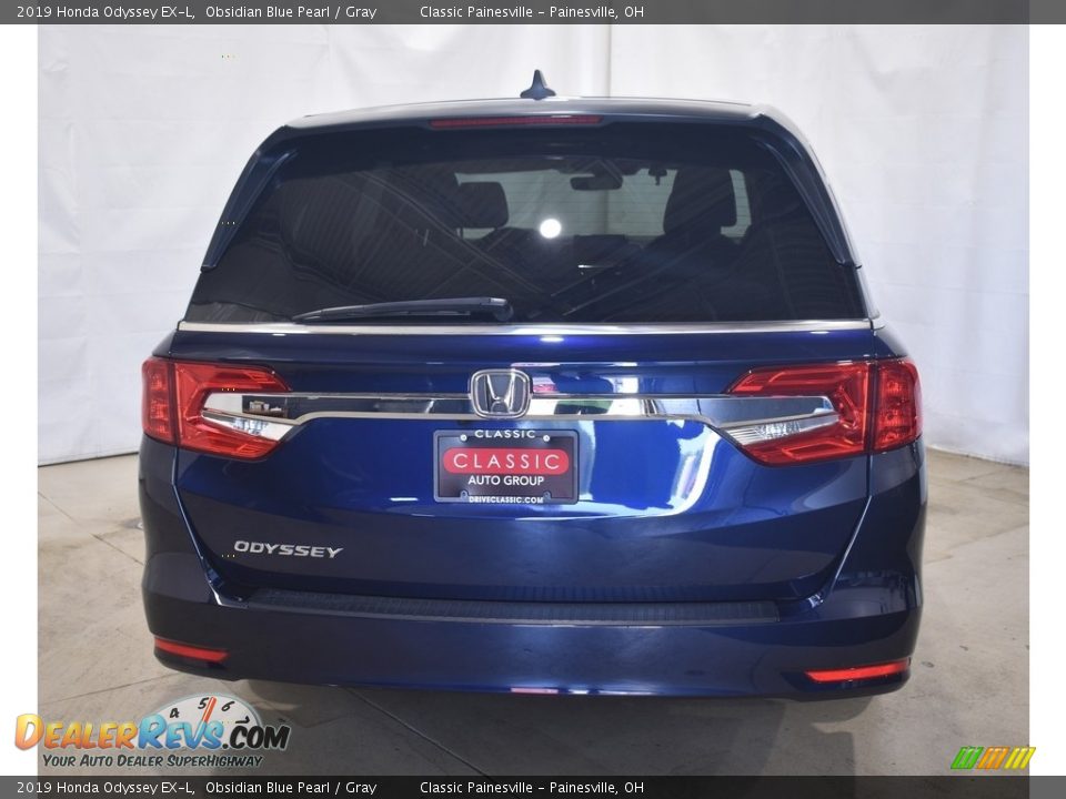 2019 Honda Odyssey EX-L Obsidian Blue Pearl / Gray Photo #3