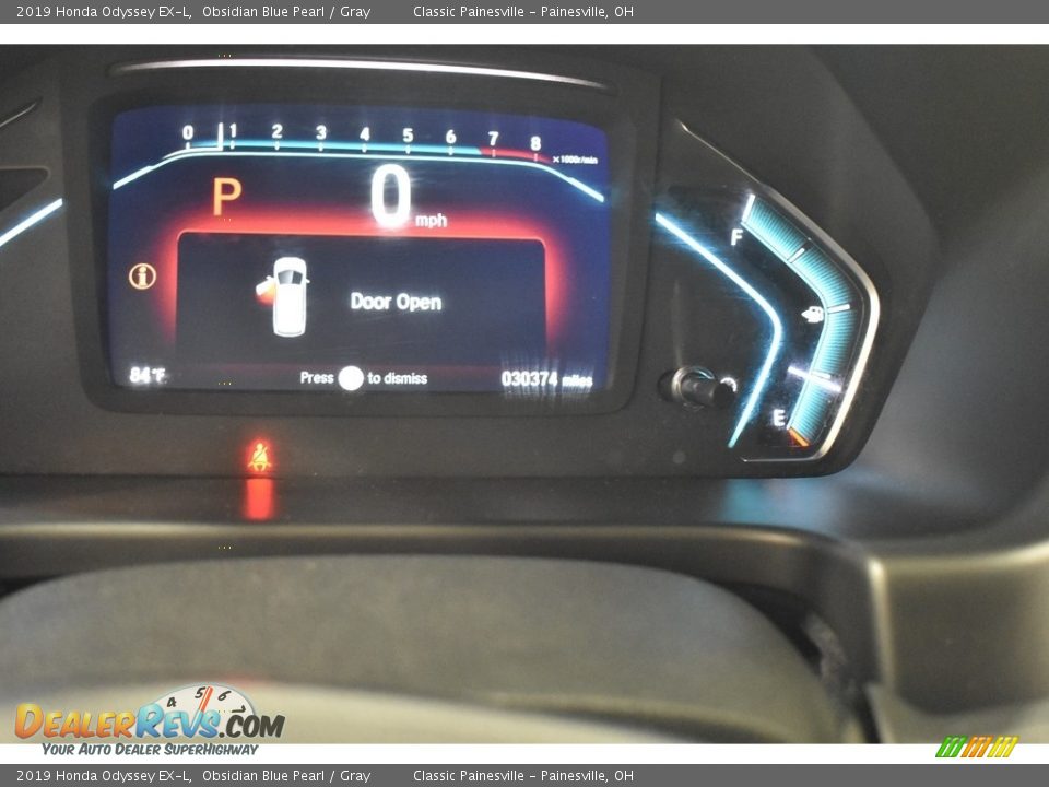 2019 Honda Odyssey EX-L Obsidian Blue Pearl / Gray Photo #17