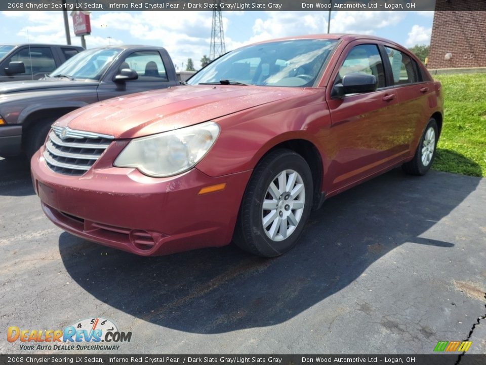 2008 Chrysler Sebring LX Sedan Inferno Red Crystal Pearl / Dark Slate Gray/Light Slate Gray Photo #4