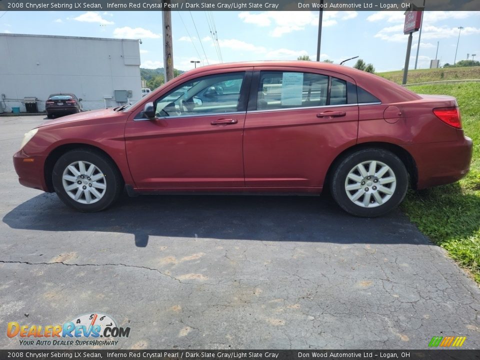 2008 Chrysler Sebring LX Sedan Inferno Red Crystal Pearl / Dark Slate Gray/Light Slate Gray Photo #5