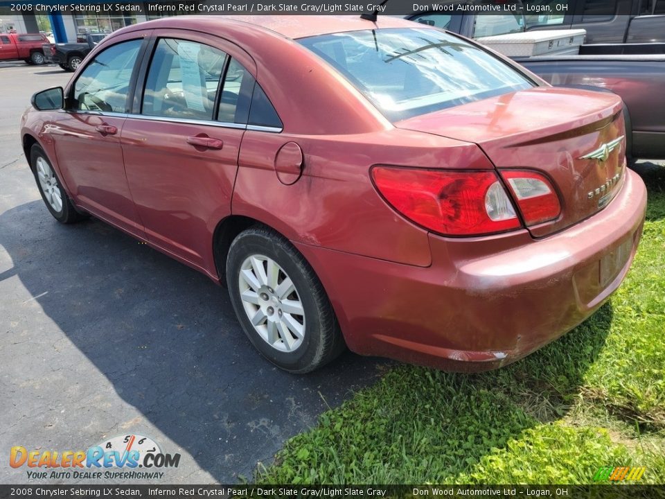 2008 Chrysler Sebring LX Sedan Inferno Red Crystal Pearl / Dark Slate Gray/Light Slate Gray Photo #6