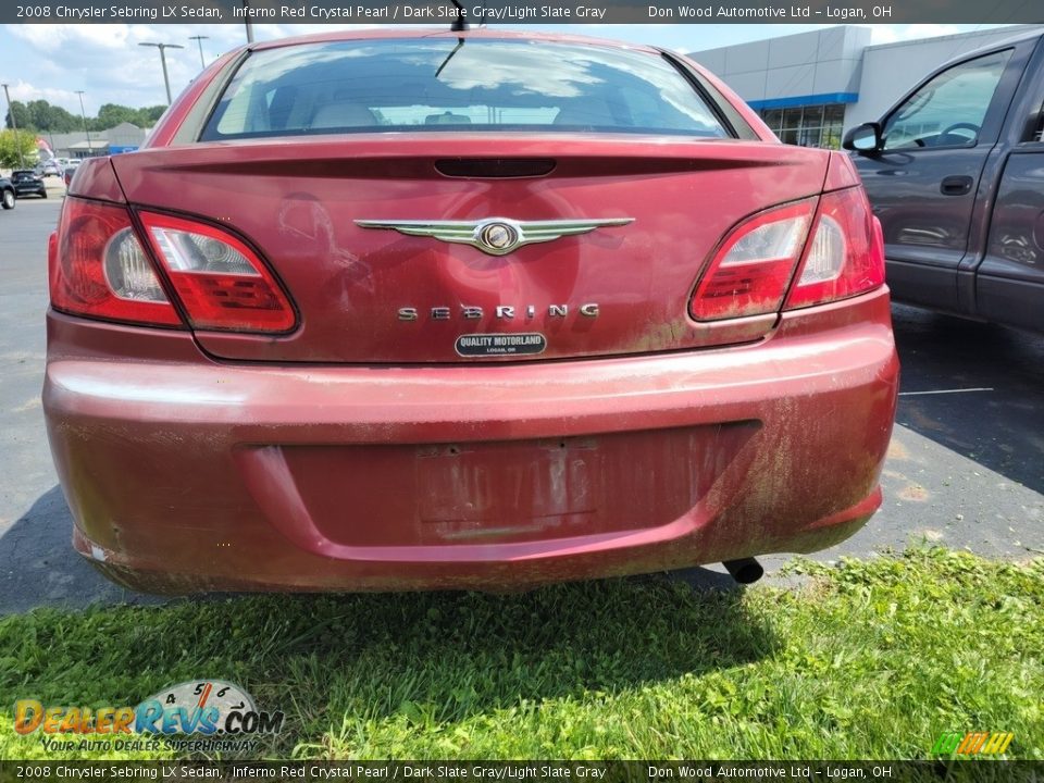 2008 Chrysler Sebring LX Sedan Inferno Red Crystal Pearl / Dark Slate Gray/Light Slate Gray Photo #7