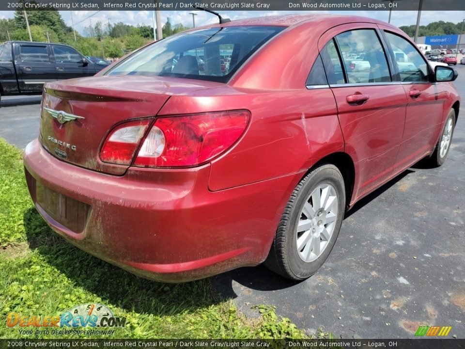 2008 Chrysler Sebring LX Sedan Inferno Red Crystal Pearl / Dark Slate Gray/Light Slate Gray Photo #9