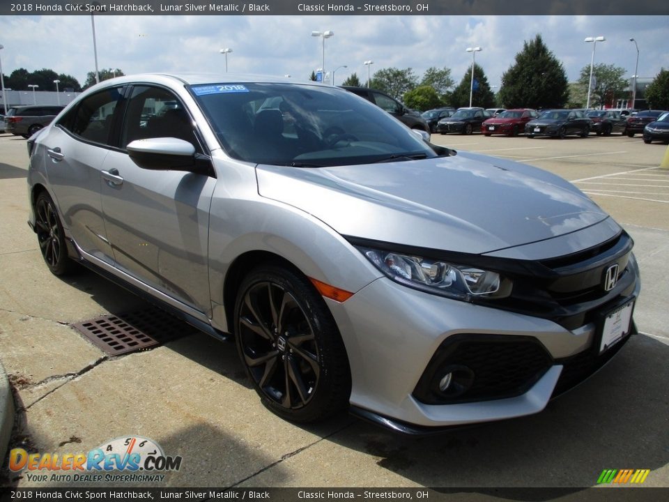 2018 Honda Civic Sport Hatchback Lunar Silver Metallic / Black Photo #3