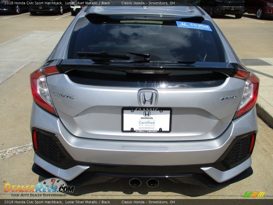 2018 Honda Civic Sport Hatchback Lunar Silver Metallic / Black Photo #7