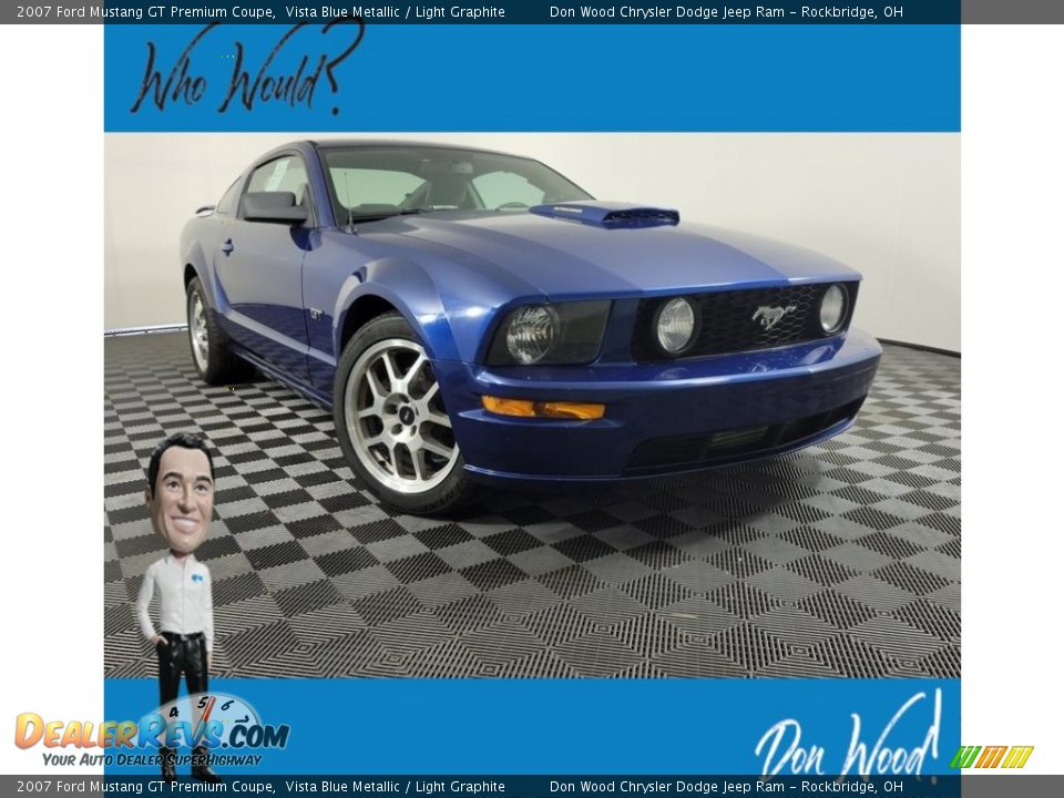 2007 Ford Mustang GT Premium Coupe Vista Blue Metallic / Light Graphite Photo #1