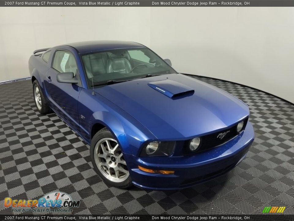 2007 Ford Mustang GT Premium Coupe Vista Blue Metallic / Light Graphite Photo #2