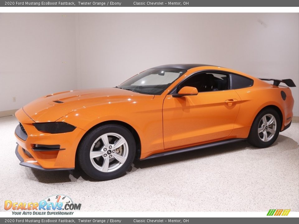 2020 Ford Mustang EcoBoost Fastback Twister Orange / Ebony Photo #3