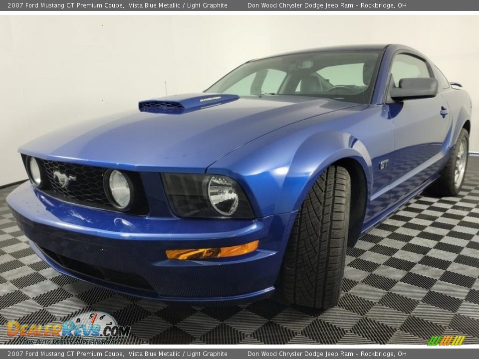 2007 Ford Mustang GT Premium Coupe Vista Blue Metallic / Light Graphite Photo #4