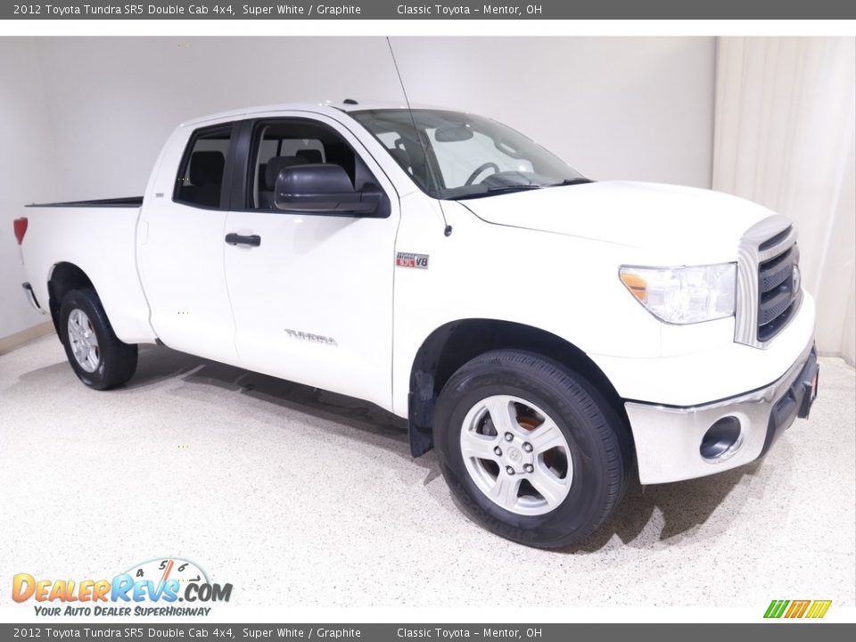 2012 Toyota Tundra SR5 Double Cab 4x4 Super White / Graphite Photo #1