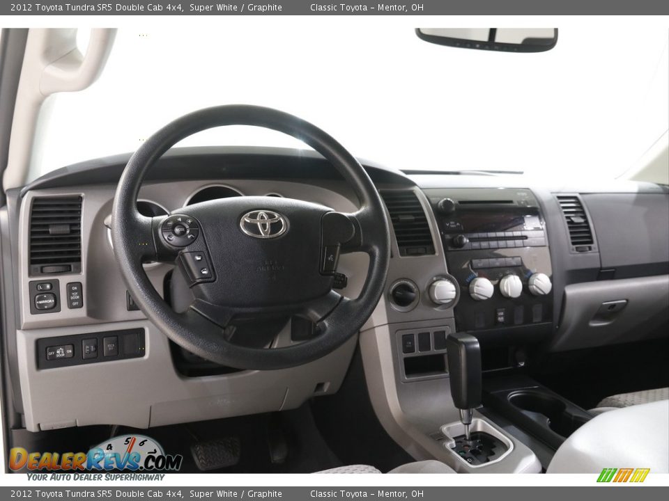2012 Toyota Tundra SR5 Double Cab 4x4 Super White / Graphite Photo #6