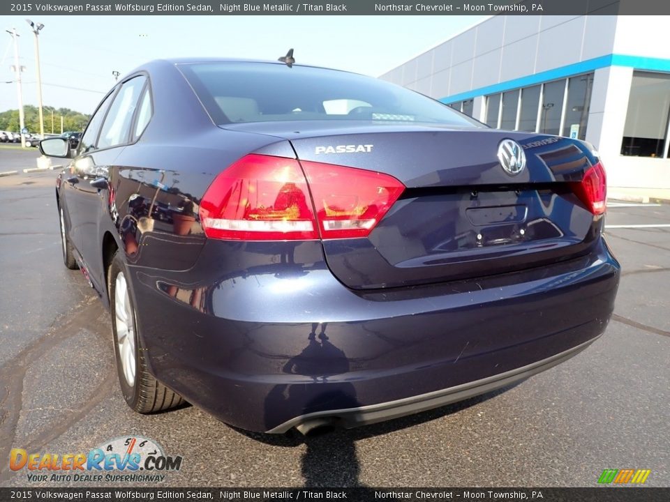 2015 Volkswagen Passat Wolfsburg Edition Sedan Night Blue Metallic / Titan Black Photo #5